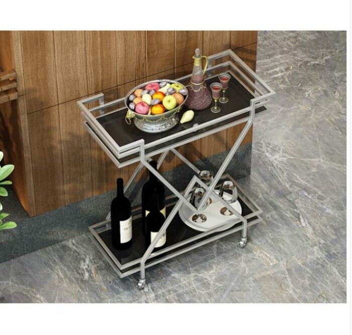 ZCMEB European Style Iron Dining Car Hotel Dessert Cart Food Delivery Dishes Collection Cart Kitchen Food Delivery Cart (Color : D, Size : 70 * 3