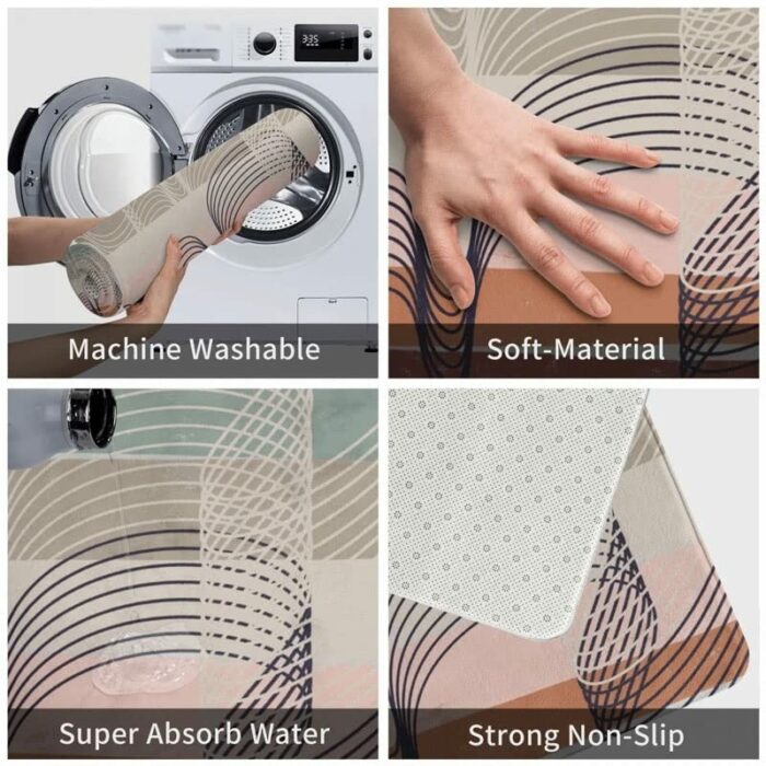 JJZXD Patterns Polyester Doormat Rug Carpet Mat Footpad Non-slip Sand Scraping Entrance Kitchen (Color : D, Size : 60x90cm)