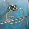 HIGOH Towel Racks, Bath Towel Holder,Bathroom Hand Towel,Oval Towels,Chrome Metal Towel Bars Holder,Towel Hangers Storage Wall Mounted Bathroom A