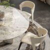 LUKEO Dining Chairs Backrest Dining Room Metal Chairs Kitchen Furniture Lounge Chair