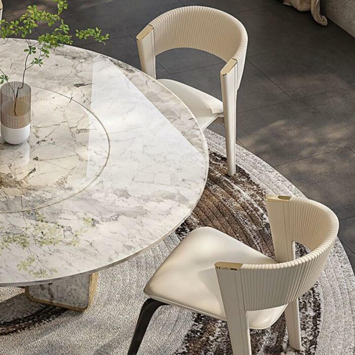 LEIGE Dining Chairs Backrest Dining Room Metal Chairs Kitchen Furniture Lounge Chair