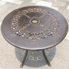 YSGLIFE Garden Outdoor Round Table Cast Aluminium Dining Coffee Tables Waterproof Sturdy Durable Balcony Patio Furniture Bistro Sets (One Table)
