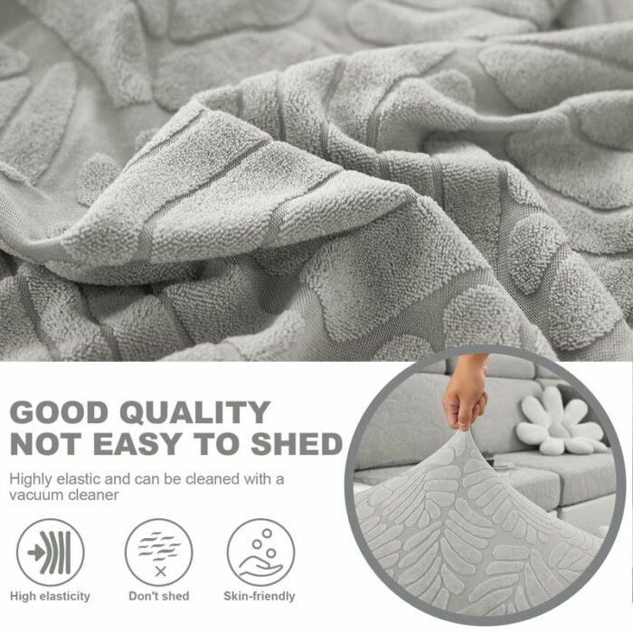 OKYUK High Stretch Universal Sofa Slipcover, Wear-Resistant Sofa Cover 1 Piece, L Shape Sectional Couch Covers, Separate Cushion Couch Chaise Cov