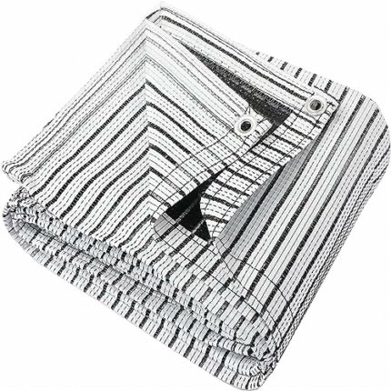 85% Aluminet Shade Cloth Heavy Duty Shade Mesh Tarp Sun Block Fabric Cover Canopy Sun Pet Shade Garden 6.5ft x 10ft