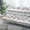 Armless Sofa Bed Cover Vintage Printing Couch Sofa Slipcover Polyester Stretch Futon Cover 3 Seater Couch Sofa Cover fits Folding Sofa Bed withou