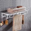 Towel Bars,Wall Mount/Punch Free/Folding Rod/Bathroom/Kitchen/Balcony/Office/Towel Rack/50Cm