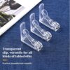Clear Tablecloth Clip, 12 Packs Table Cloth Cover Clamps, Plastic Tablecloth Clamp Holders, Triangle Picnic Table Cloth Holder for Picnics, Parti