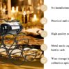 JHY DESIGN Iron Tabletop Wine Rack 27.5cm High Rustic Wine Bottle Rack Storage Wine Shelf Freestanding Wine Holder Portable Wine Cabinet (6 Bottl