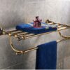 HIGOH Towel Racks, Bathroom Towel Rack Wall Mounted Towel Holder,European-Style All-Copper Bathroom Hardwares,American-Style and Antique Bath Tow