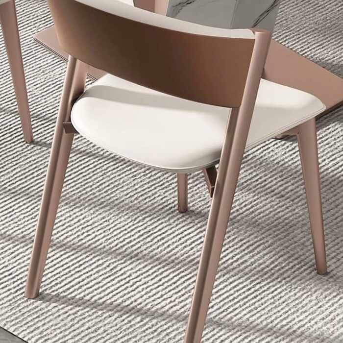 WALNUT Room Dinning Chair Metal Comfortable Back Support Dinning Chair Kitchen Living Room Decoration