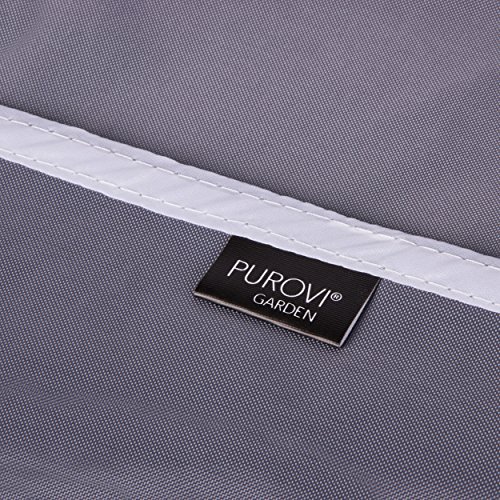 PUROVI® Protective cover for stackable chairs | Cover for garden chairs | Oxford fabric | Weather protection | Waterproof | UV protection