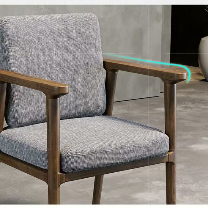 LXXSH Wooden Dining Chair Table Kitchen Designer Arm Chair Living Room Balcony Office Household Items