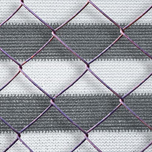 Relaxdays Garden Privacy Screen, for Balcony & Patio, UV Resistant, HDPE, 1.2 m x 6 m, Grey/White