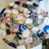 Gifts And Artefacts 42 x 42 Inches Resin Art with Multicolor Agate Gemstone Dining Table Top Round Shape Marble Kitchen Table for Home Furniture