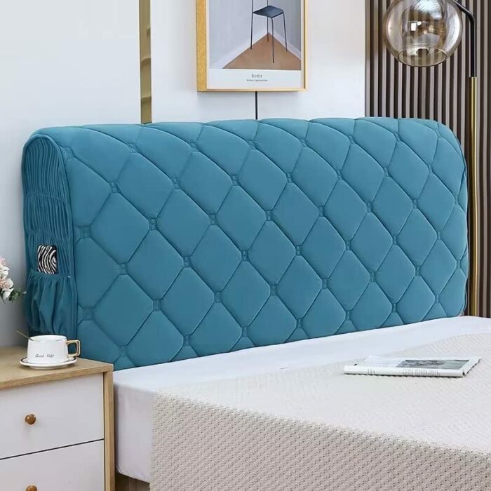 SUCHETA Velvet Bed Headboard Slipcover Full Queen California King Size Bed, Stretch Bed Headboard Cover Soft Dustproof Protector (Color : F, Size