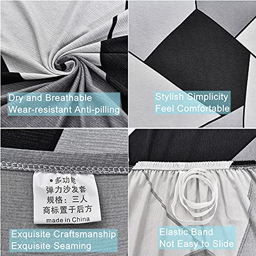 Hggzeg Sofa Cover, High Stretch Elastic Fabric 1 2 3 Seater Sofa Slipcover Chair Printed Couch Cover Non Slip Furniture Protector Cover, Machine