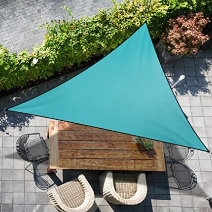 supregear Shade Sail, 3x3x3 m Triangular Shade Sail Waterproof UV Blockage Sun Sail Canopy Awning Shelter for Outdoor Courtyard Garden Patio Carp