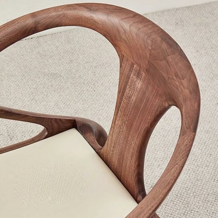JJZXD Retro Simple Dining Chairs Solid Wood Chair Negotiate Reception Office Home Furniture