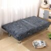 Armless Sofa Bed Cover Vintage Floral Printing Couch Sofa Slipcover Polyester Stretch Futon Cover 3 Seater Couch Sofa Cover fits Folding Sofa Bed