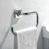 ZCMEB Towel Bar Nordic Style Round Towel Rack Copper Towel Rack Bathroom Towel Hanging Simple Style Towel Loop Hanging