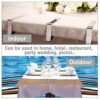 ZARRS Tablecloth Clips Steel,Table Cloth Clamps Metal 12 Pack Table Cover Clamps Anti-slip Table Cloth Holders for Home Garden Outdoor Silver