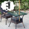 1 Pcs Umbrella Holder Fence,Patio Umbrella Clamp,Deck Umbrella Stand,Umbrella Stand for Beach,Umbrella,Deck,Balcony,Outdoor Patio (Black)