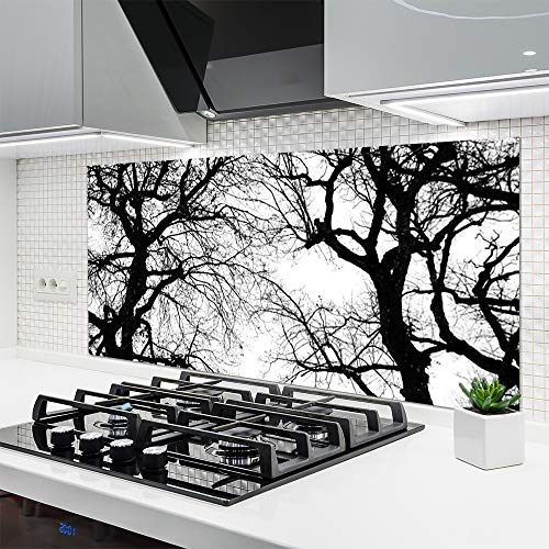 Tulup Splashback - 140x70cm Backsplash Cooker Hob Wall Splashback - Kitchen Wall Panels - Heat Resistant - Toughened/Tempered Safety Real Glass -