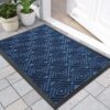 Yimobra Front Door Mats, Heavy Entry Outdoor Indoor Mats, Durable Natural Rubber, Non Slip Backing, Low Profile, Ultra Absorbent Easy Clean,Patio