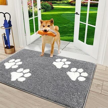 Vaukki Indoor Doormat Entryway Door Mat, Non Slip Absorbent Mud Trapper Mats, Low-Profile Inside Floor Mats, Soft Washable Small Mats Door Carpet