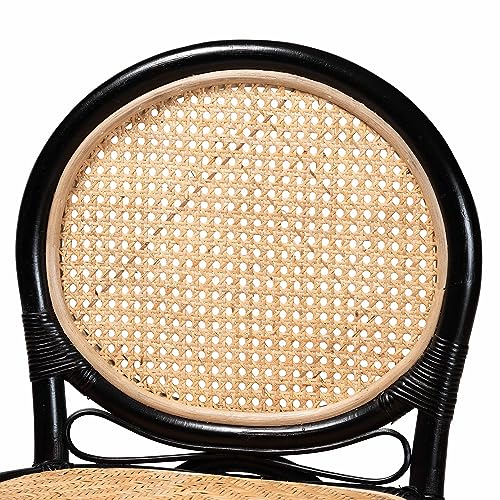 bali & pari Ayana Counter Stool, One Size, Natural Brown/Black