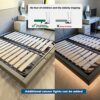 Floating Bed Frame Replacement Parts Heavy Duty Adjustable Height Support for Wooden Slat Bed Center Leg 2 Pcs