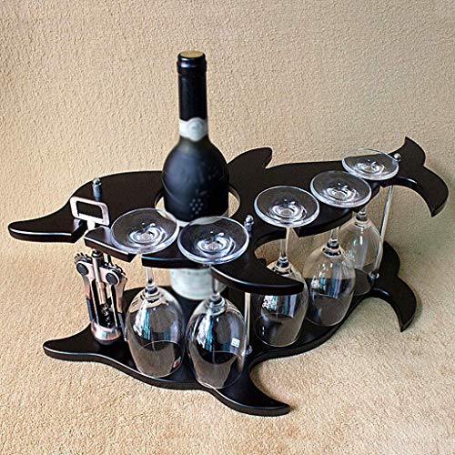 CZDYUF Wine Rack, Wooden Wine Rack Decoration Goblets Wine, Friendly and Tasteless
