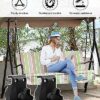2 Pcs Garden Swing Plastic Fittings, Swing Frame Plastic Fitting to Attach Canopy Frame to Swing Frame, Match Diameter 20-23mm Swing Chair Frame