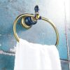 HIGOH Towel Racks, Bath Towel Holder,Bathroom Hand Towel,Oval Towels,Chrome Metal Towel Bars Holder,Towel Hangers Storage Wall Mounted Bathroom A