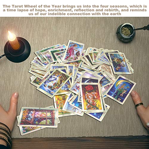 ALREMO HUANGXING - Tarot Deck, Watercolor Images Beautiful Vivid Rich Details English Divination Cards for Party for Friends for Home