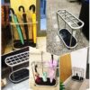 XHALERY Umbrella Rack Stand, Umbrella Holder,Umbrella Stands Umbrella Stand, 12 Holes And 10 Hooks Umbrella Drain Stand, Can Store Long And Short