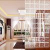 YIZUNNU 12Pcs/Set White Hanging Room Divider Panel, Wooden Room Divider Screens, DIY Home Partition Decor 29x29cm