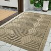 Yimobra Durable Indoor Door Mats, Easy Clean Entrance Floor Rug, Water Absorption Welcome Mat for Outdoor Front Door, Resist Dirt, Patio, Busy Ar