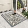 YOKUPOTAC Door Mats Indoor, 50 x 80 cm Doormats Non Slip, Dirt Trapper Doormat for Front Door, Heavy Duty Dog Door Mat Washable, Low-Profile Abso