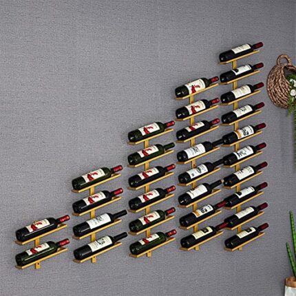 KEppd Wine Rack Wall Mounted - Wall-Mounted Wine Rack | 2/4/6/8/10/12 Bottles | Metal Wine Rack | Elegant Kitchen, Restaurant, Bar or Wine Cellar