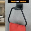 Alise Hand Towel Holder Bathroom Towel Ring Towel Bar Wall Mount Towel Hanger,GKL7009-B SUS304 Stainless Steel Matte Black