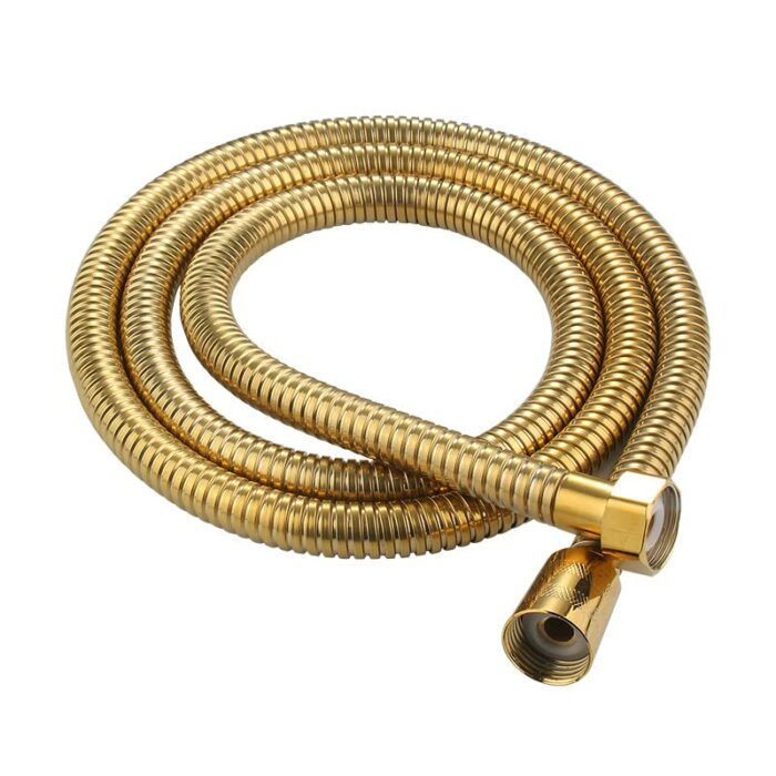 1.5m Gold Stainless Steel Antique Brass Shower Hose Replacement Hand Spray Pipe (Gold 1.5m)