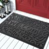 Yimobra Welcome Front Door Mat Outdoor, Heavy Duty Durable Non Slip Doormats, Rubber Backing, Low-Profile Entrance Rugs, Absorbent Resist Dirt, E