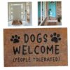AIJUZIJIE Carpet Welcome Mat Funny Letter Entryway Doormat Non Slip Floor Rug Decor For Front Door Style2