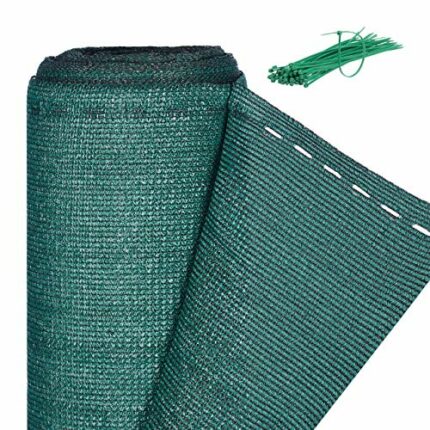 Relaxdays Fence Netting, Privacy Shield For Fences & Railing, HDPE Net, UV-resistant, Weatherproof, 1.2 x 15 m, Green