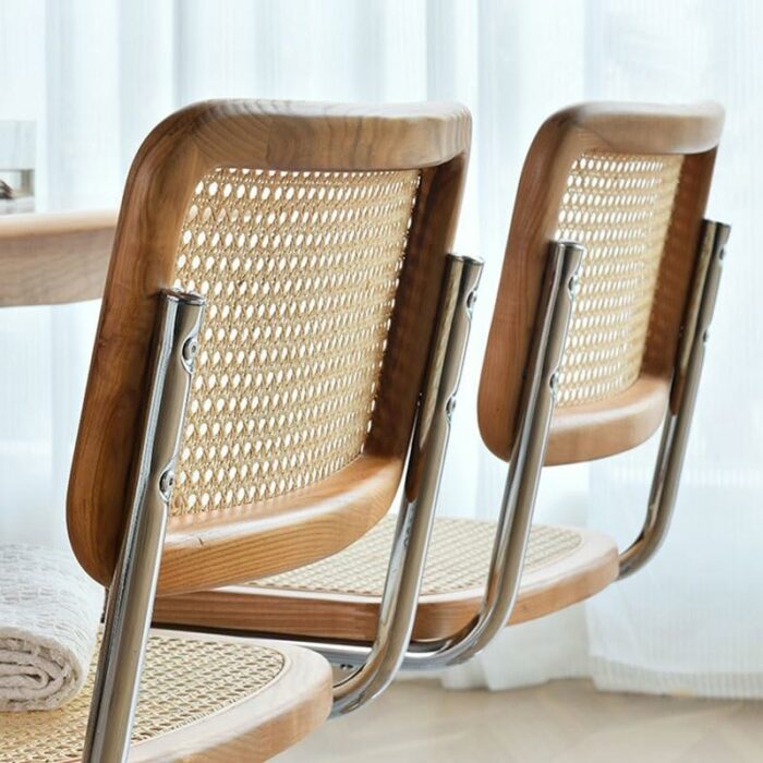WALNUT Outdoor Kitchen Dining Chairs Office Ergonomic Designer Chair PU Leather Party Furniture