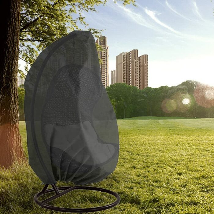 xocome Egg Chair Covers, Outdoor Swing Egg Chair Cover Waterproof Anti-dust with Zipper 210D Oxford Fabric Veranda Garden Lawn Chair Protector Fu