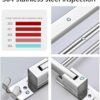 Towel Rack Holder bathroom Single layer 304 Stainless Steel Wall Mount 90 Folding Towel Rail with Hooks Storage Shelf with 3 Towel Bar 40CM (Size