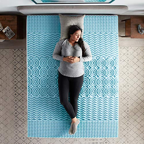 LUCID 5 cm Zoned Gel Memory Foam Mattress Topper, 120 x 190 cm