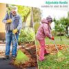 Colwelt Plastic Leaf Rake, Garden Lawn Rake with 142cm Lightweight Stainless Steel Handle, Include 22Tines Plastic Head & Garden Gloves, Garden R
